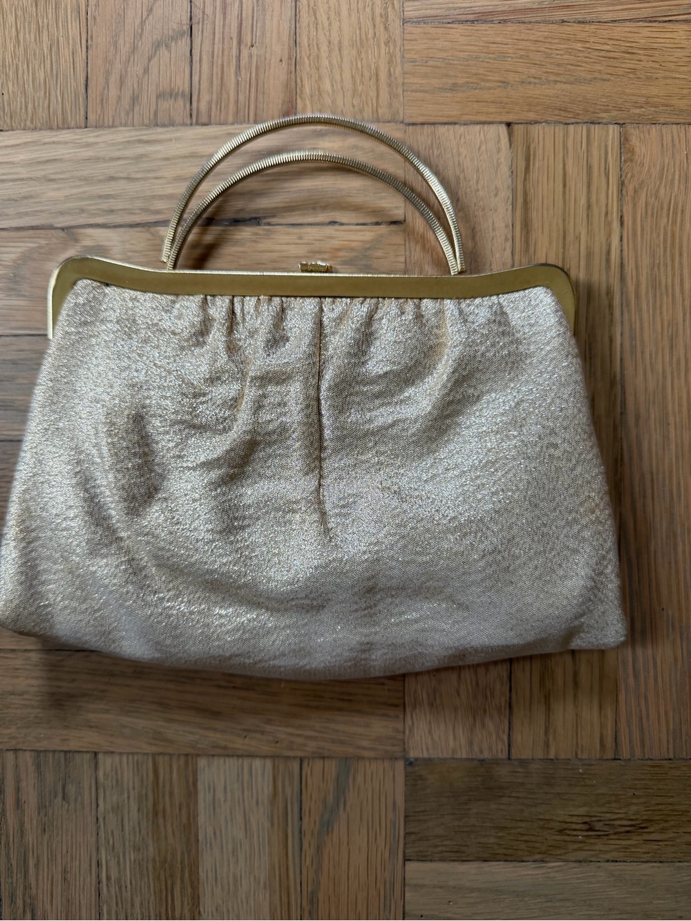 Elegant Gold Evening Top-Handle Bag